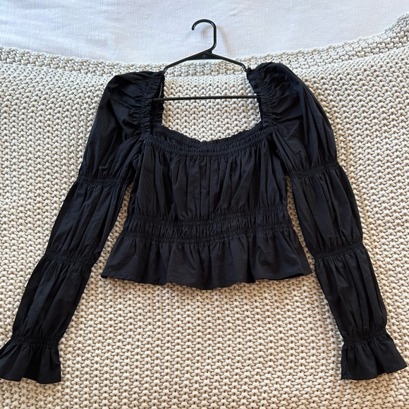 Divided Tops - Puff Long Sleeve Tiered Top